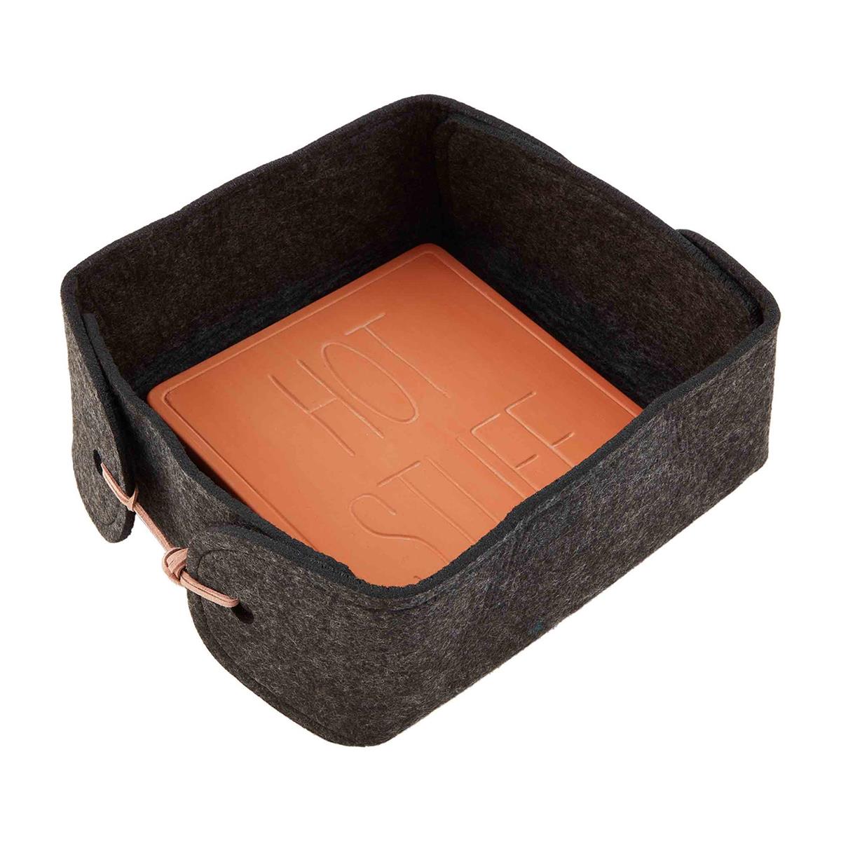 Bread Basket & Warming Tile Set