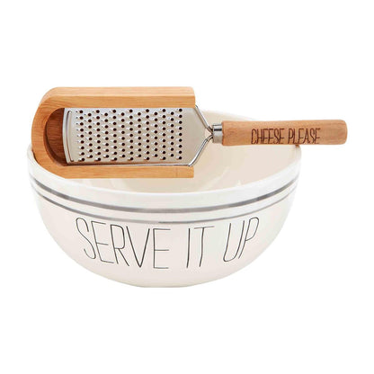 Serve it Up Bowl & Cheese Grater Set