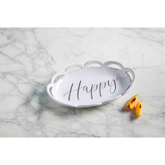 Scalloped Happy Bowl