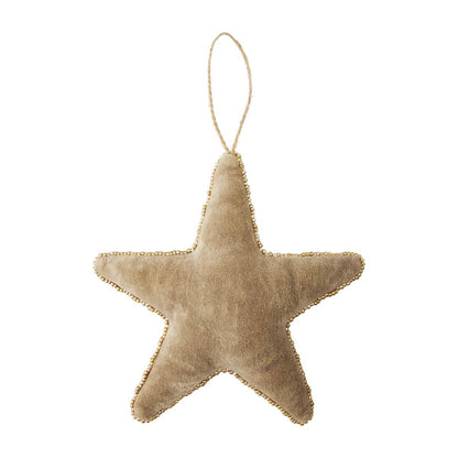 Neutral Velvet Shape Ornaments