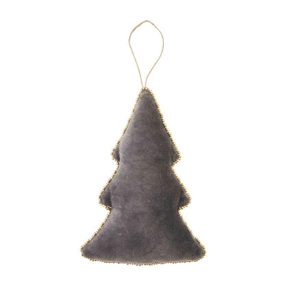 Neutral Velvet Shape Ornaments