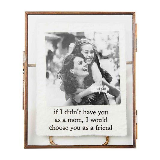 Mom Glass Brass Frame