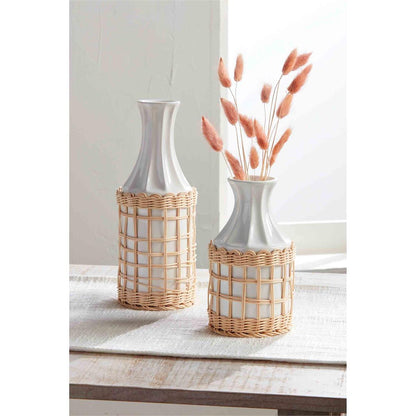 Woven Wrapped Vases