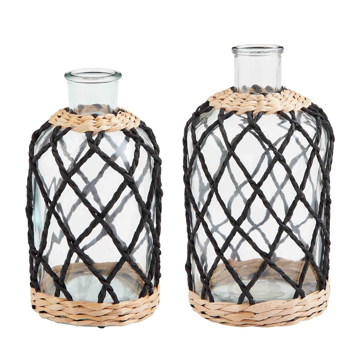 Black Woven Sleeve Vases