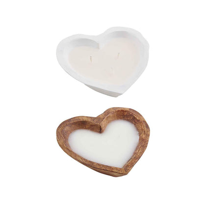 Heart Dough Bowl Candles