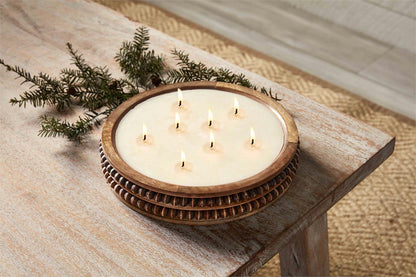 Natural Beaded Candle