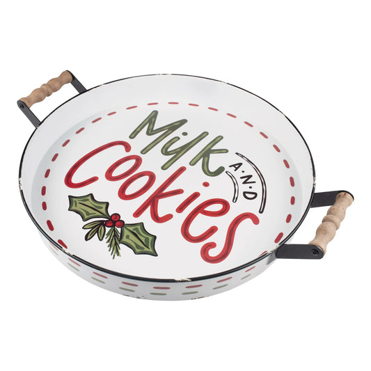 Milk & Cookies Enamel Tray