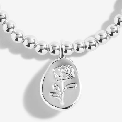 Birthflower A Little June Rose Bracelet | Silver