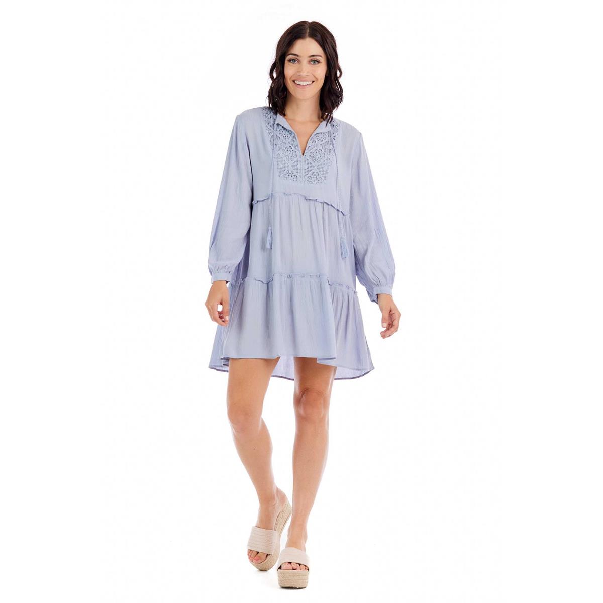 Esther Tiered Dress | Blue