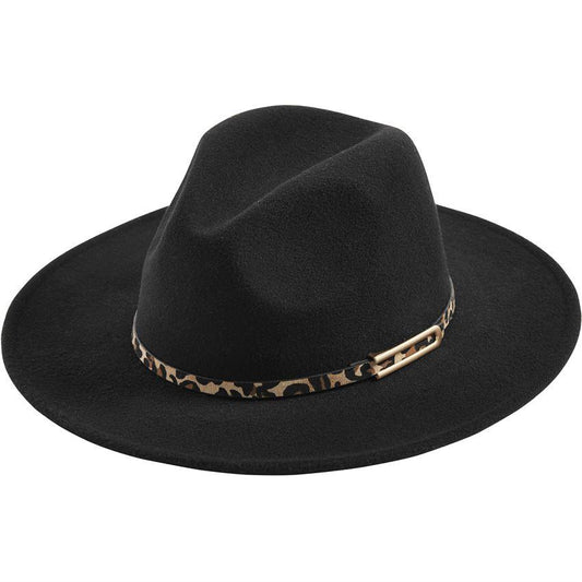 Leopard Band Fedora