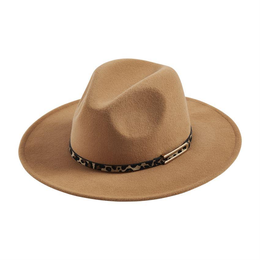 Leopard Band Fedora