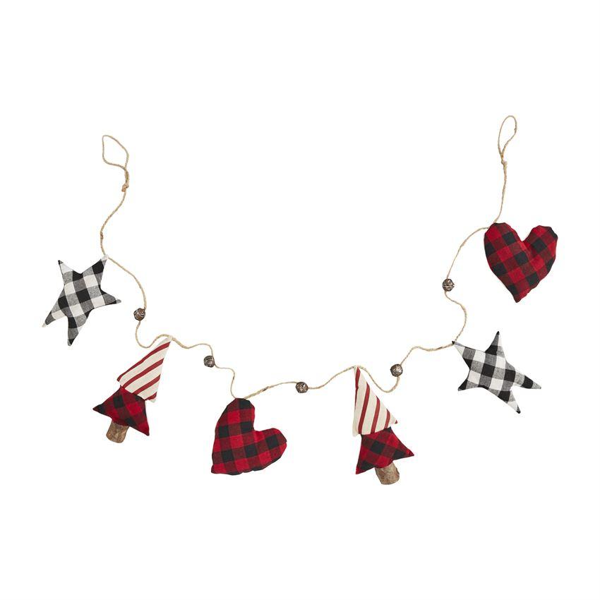 Heart & Tree Check Garland