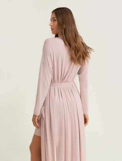 Luxe Milk Jersey Duster Robe | Faded Rose