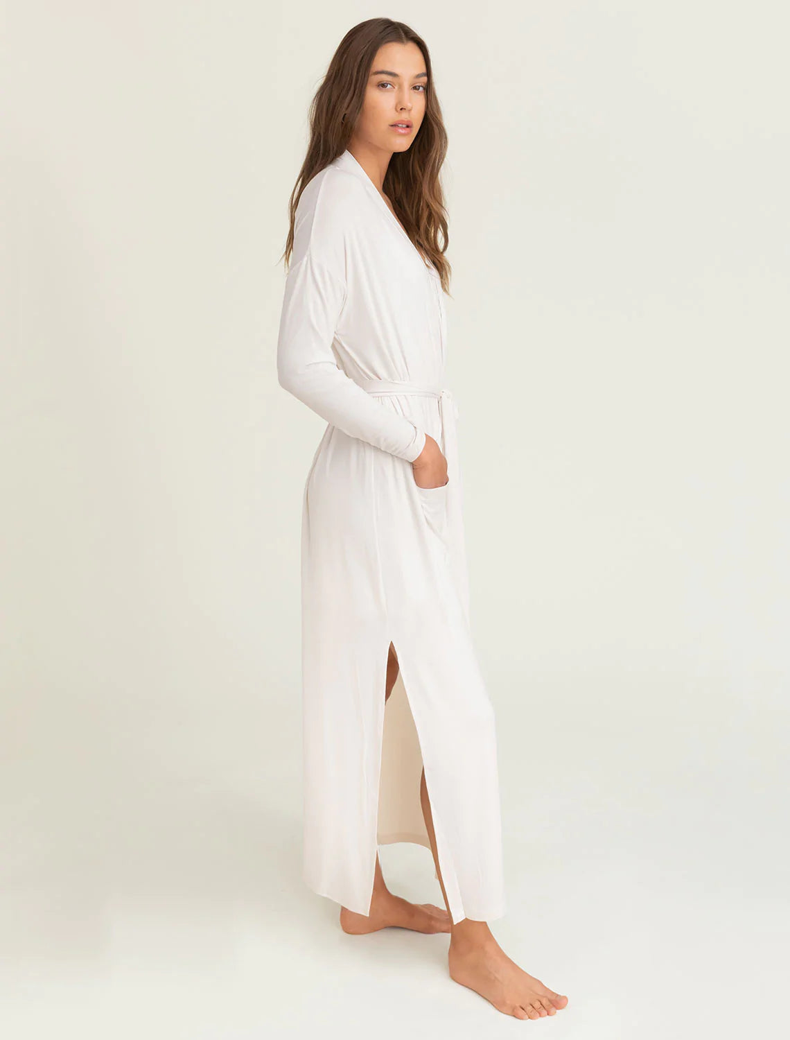 Luxe Milk Jersey Duster Robe | Pearl