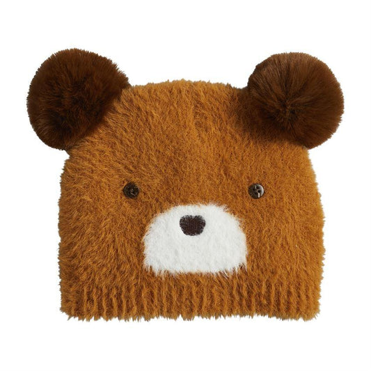 Fuzzy Bear Knit Hat