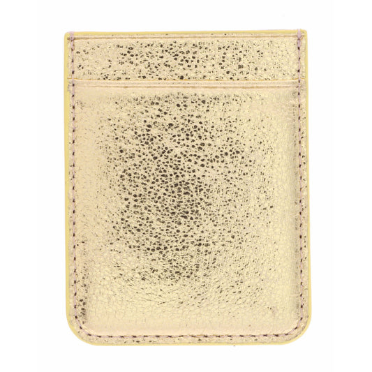 Gold Metallic Leather Phone Wallet