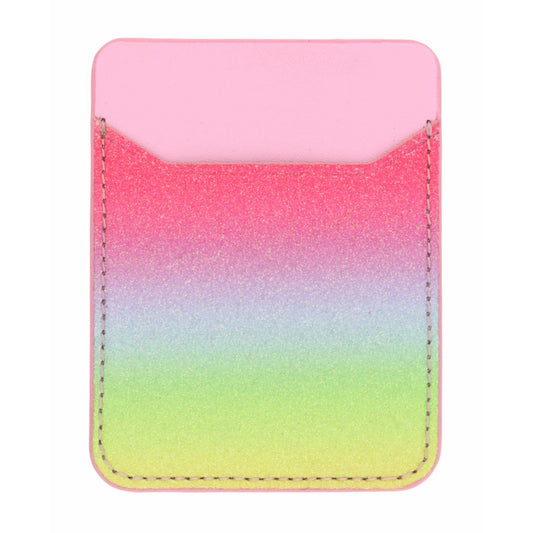 Rainbow Glitter Pink Phone Wallet