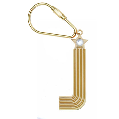 Gold Initial Keychain