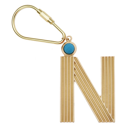 Gold Initial Keychain