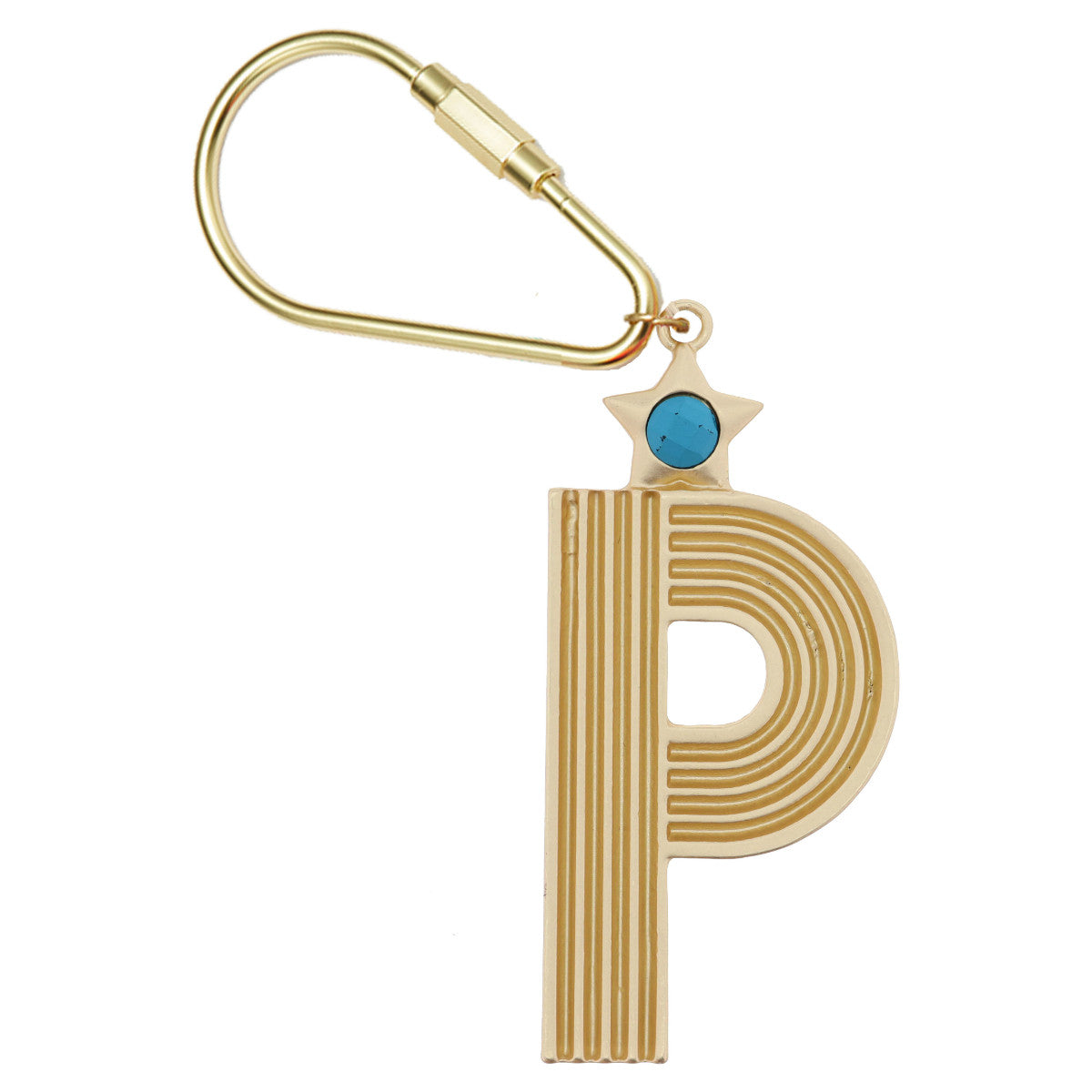 Gold Initial Keychain