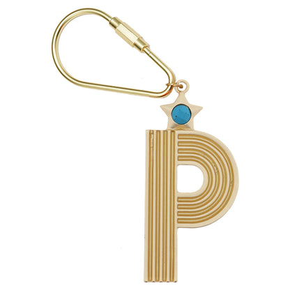 Gold Initial Keychain