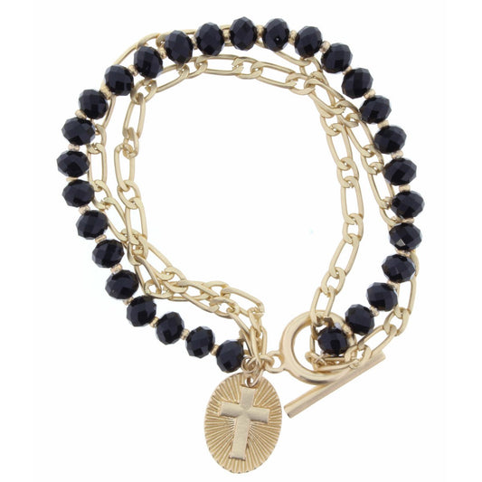 Oval Cross Brooklyn Bracelet