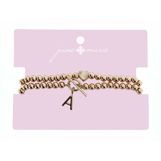 Heart Initial Bracelet