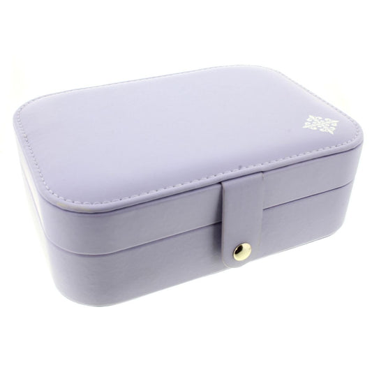 Purple Rectangle Leather Jewelry Box