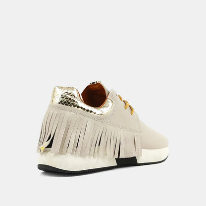 Pepa Fringe Sneaker | Bone