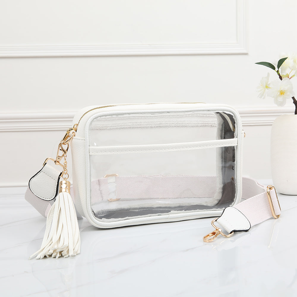 Junie Clear Purse | White