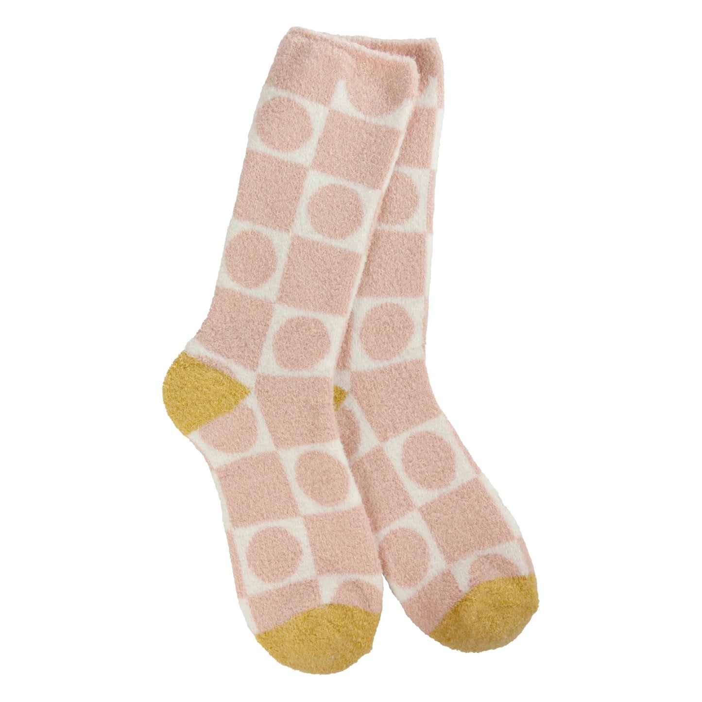 Geometric Rose Cozy Crew Socks