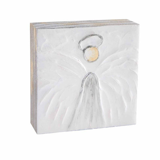 Small Angel Block Plaque