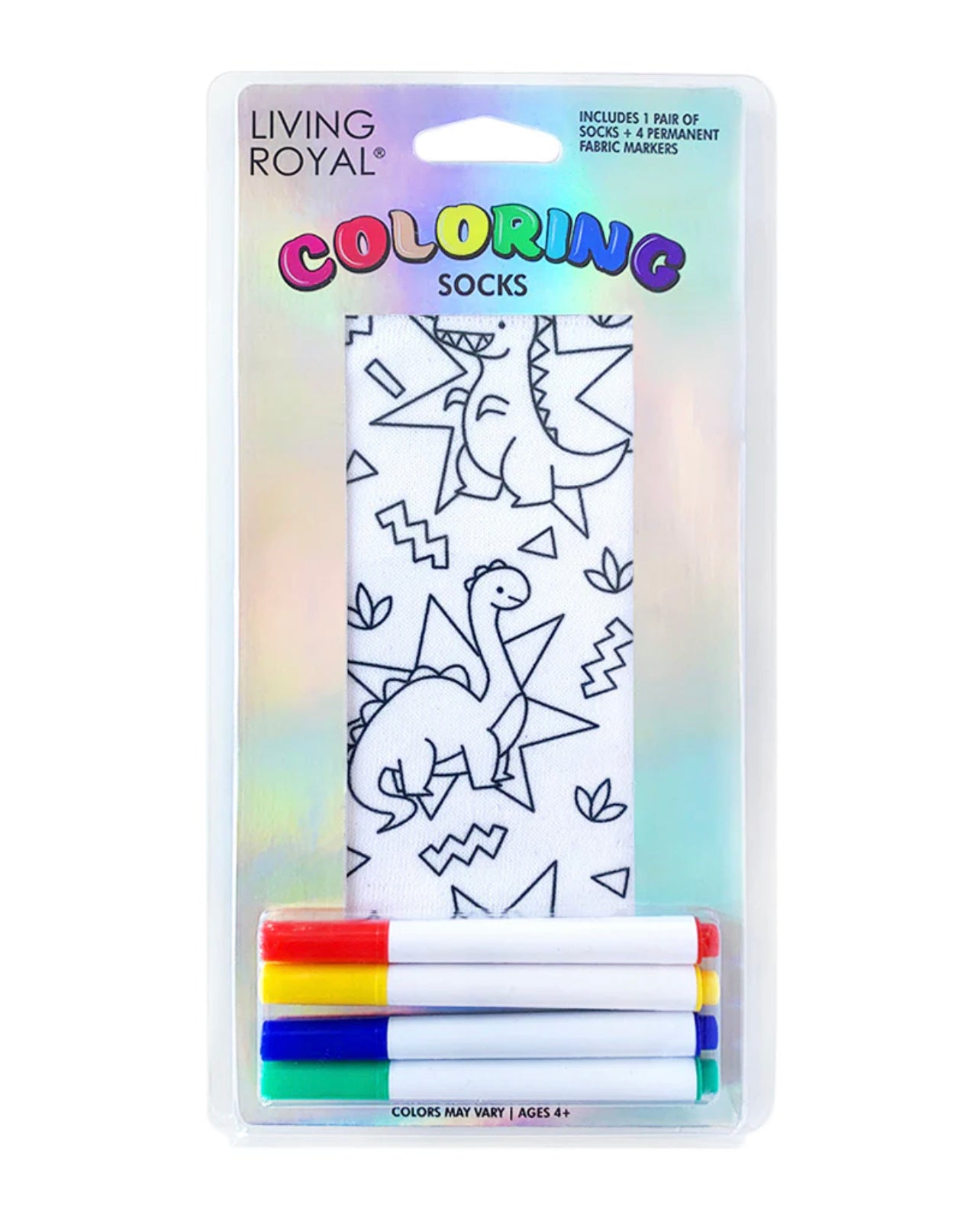 Dino Daze Coloring Socks