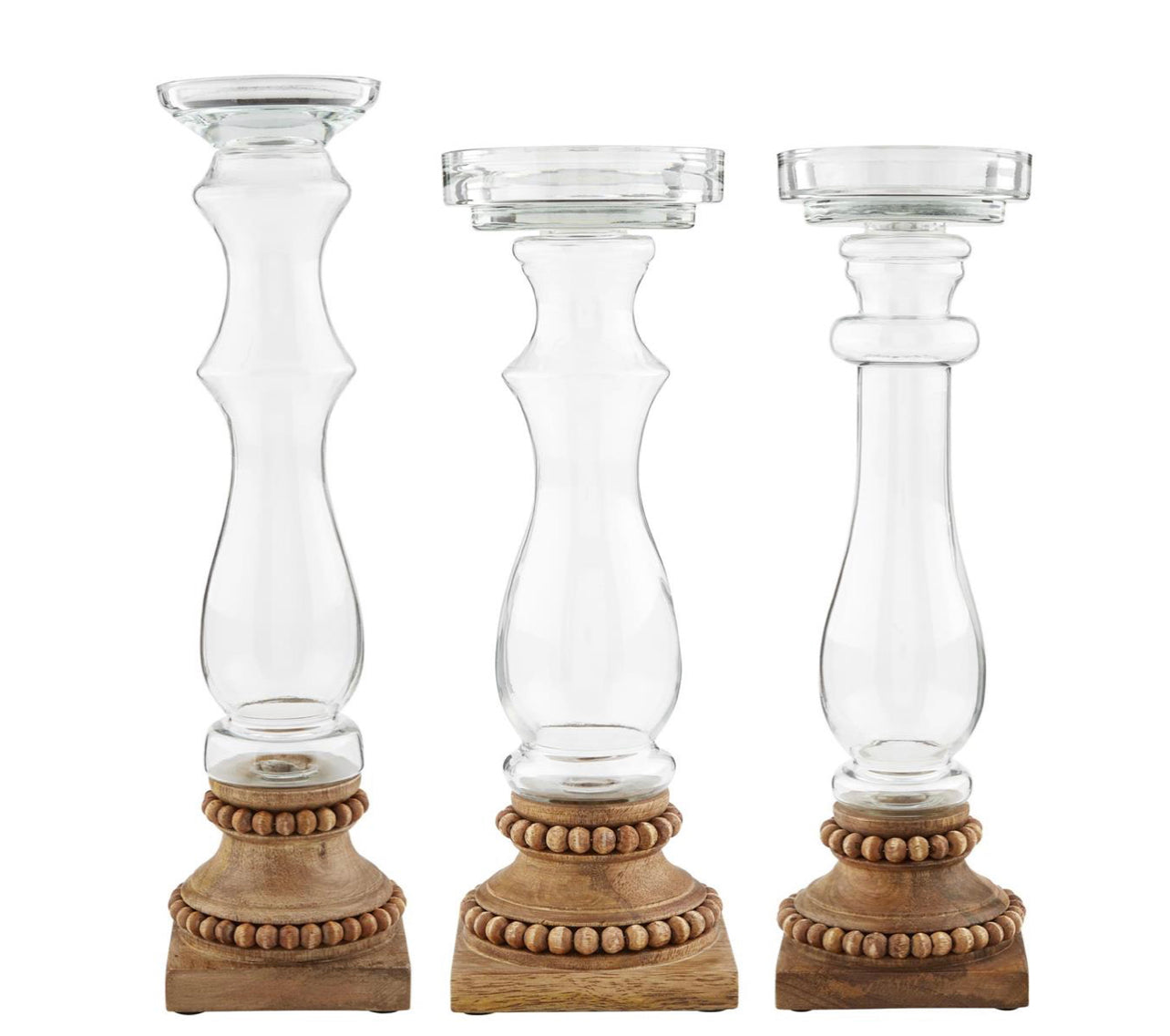 Beaded Glass Candlestick