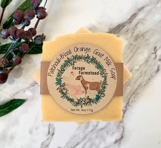 Patchouli-Blood Orange Goat Milk Bar Soap