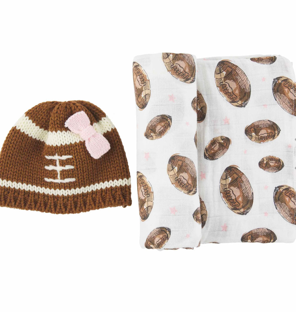 Pink Football & Hat Set