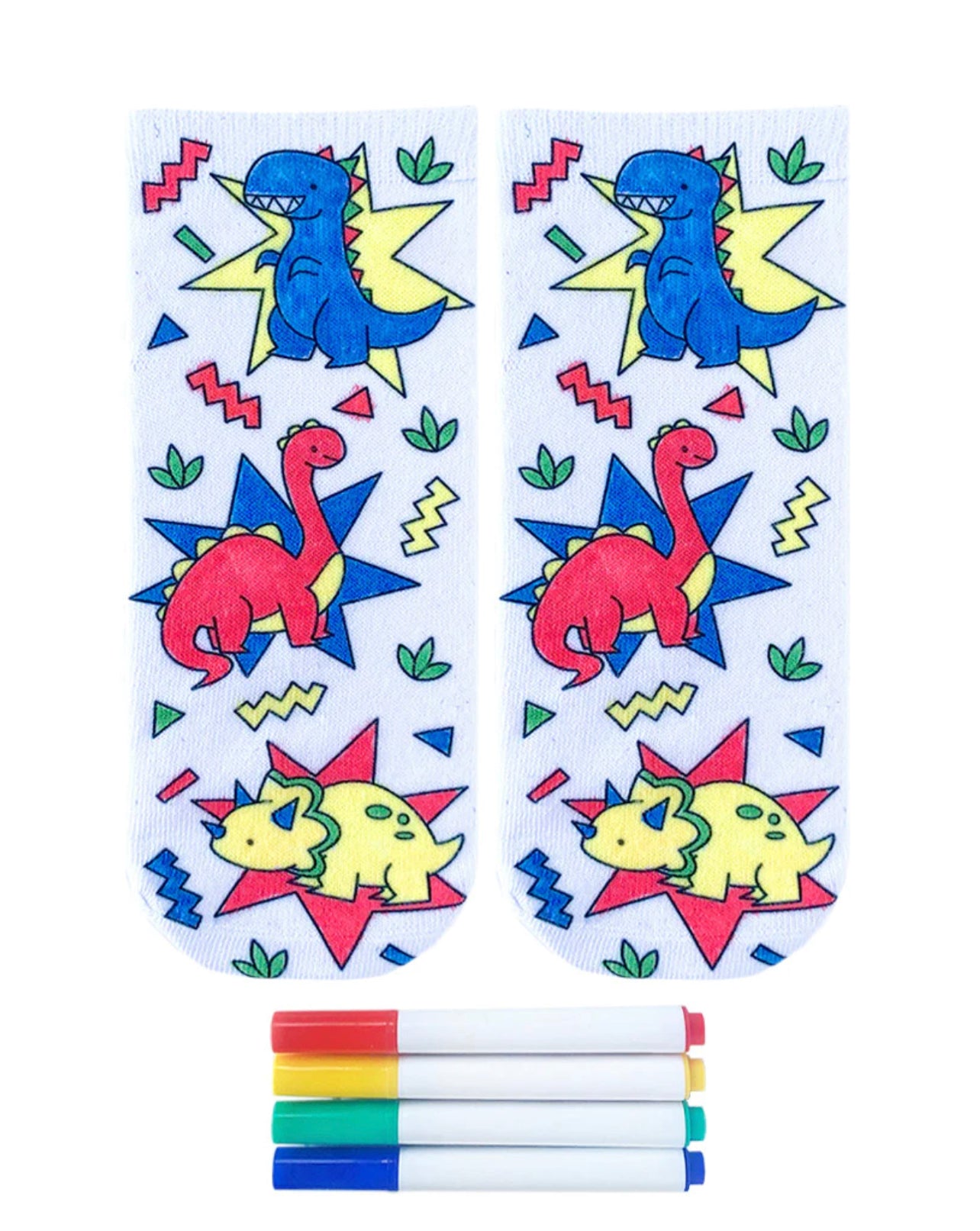 Dino Daze Coloring Socks