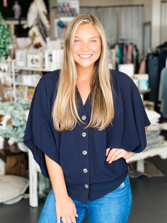 Lowery Navy Top