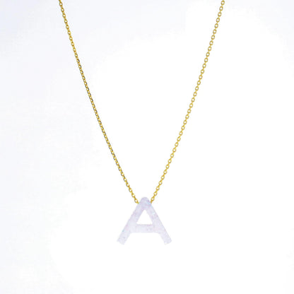 Gold Aurora Letter Necklace