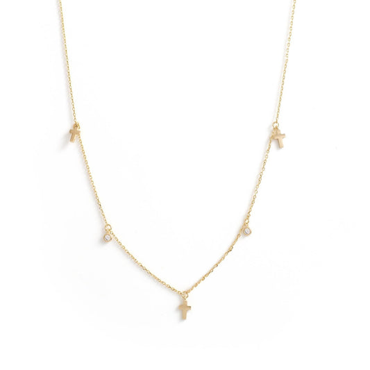 Kate Cross Necklace - Gold