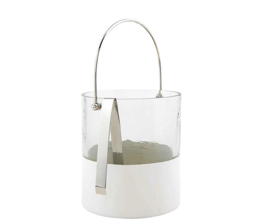 Two-Tone Glass Ice Bucket Set