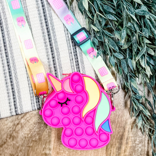 Unicorn Head Popper Purse