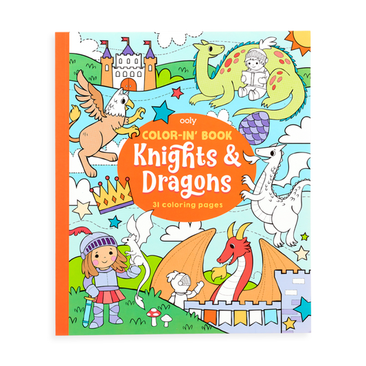 Color-in’ Book - Knights & Dragons