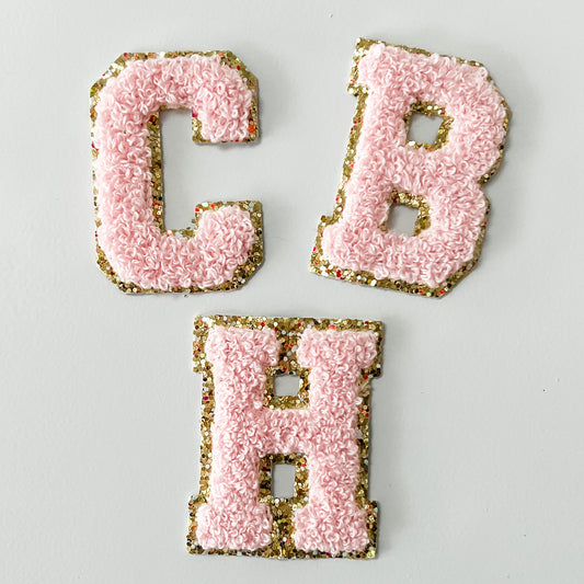 Light Pink Varsity Letters