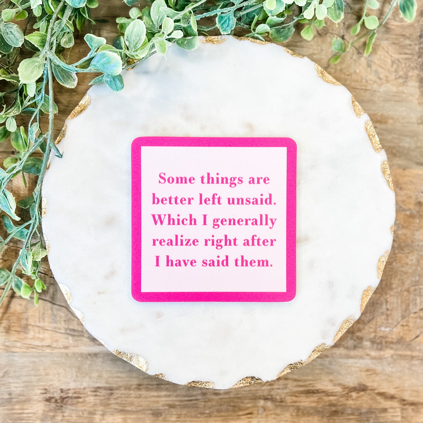 Left Unsaid Coaster