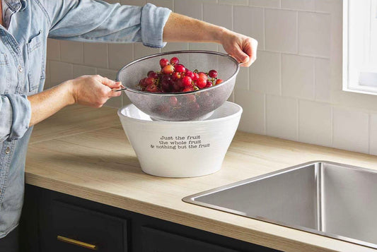 Fruit Bowl with Strainer Set