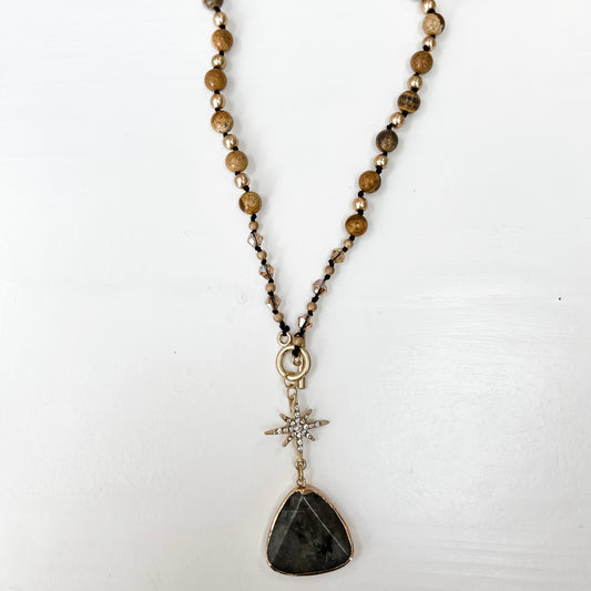 Brown Stone Necklace