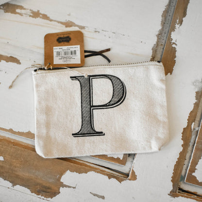 Square Initial Canvas Bags