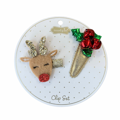 Christmas Hair Clip Set