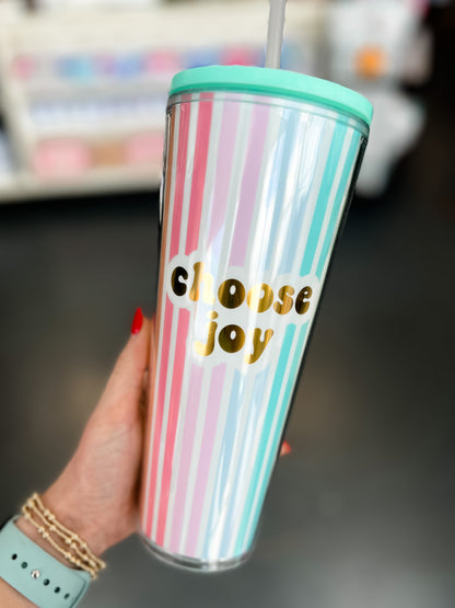 Straw Tumbler | Choose Joy